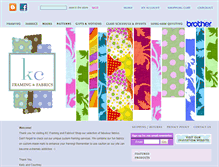 Tablet Screenshot of kcframingandfabrics.com